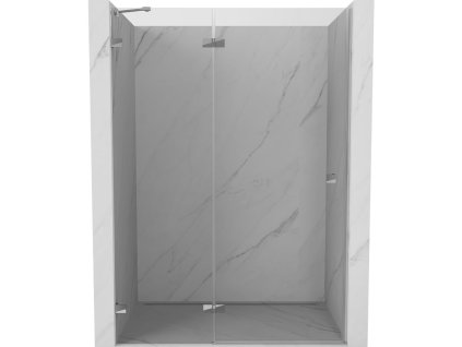 Mexen Lunar ľavé otočné sprchové dvere 135 cm, priehľadné, chróm - 834-135-000-01-00-L