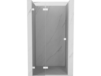 Mexen Lunar ľavé otočné sprchové dvere 70 cm, transparentné, biele - 834-070-000-20-00-L