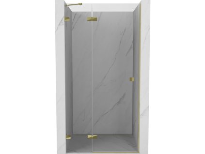 Mexen Lunar ľavé otočné sprchové dvere 70 cm, transparentné, zlaté - 834-070-000-50-00-L