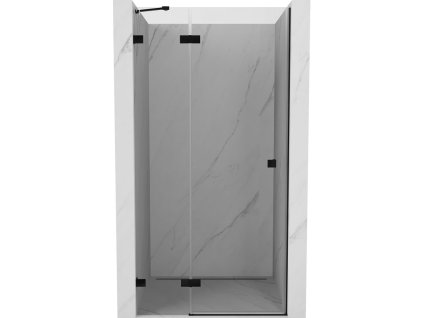 Mexen Lunar ľavé otočné sprchové dvere 125 cm, transparentné, čierne - 834-125-000-70-00-L