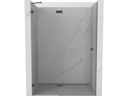 Mexen Lunar ľavé otočné sprchové dvere 135 cm, transparentné, pištoľový kov - 834-135-000-95-00-L