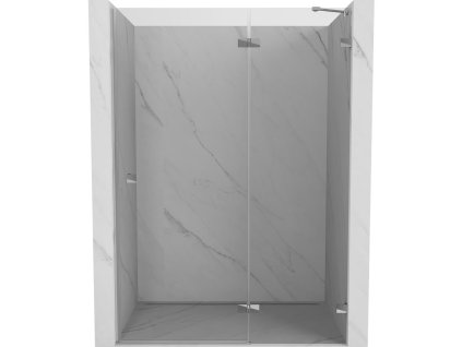 Mexen Lunar pravé otočné sprchové dvere 130 cm, transparentné, chróm - 834-130-000-01-00-P