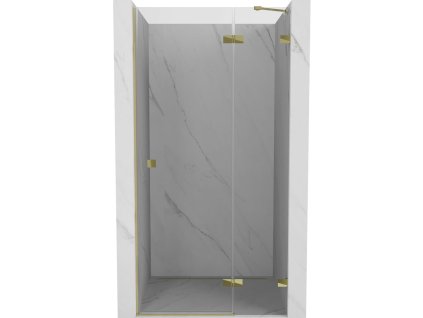 Mexen Lunar pravé otočné sprchové dvere 95 cm, transparentné, zlaté - 834-095-000-50-00-P