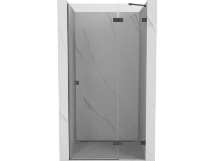 Mexen Lunar pravé otočné sprchové dvere 125 cm, priehľadné, pištoľovo šedé kartáčované - 834-125-000-66-00-P