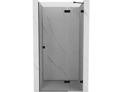 Mexen Lunar pravé otočné sprchové dvere 105 cm, transparentné, čierne - 834-105-000-70-00-P