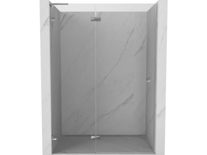 Mexen Lunar L Otočné ľavé sprchové dvere 135 cm, transparentné, chróm - 834L-135-000-01-00-L