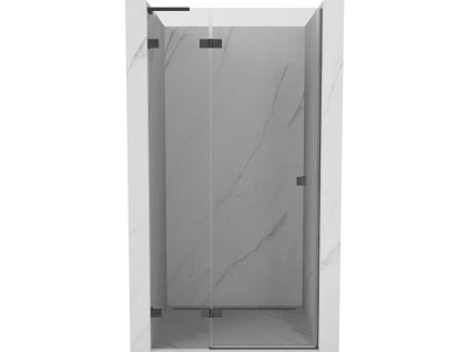 Mexen Lunar L výklopné ľavé sprchové dvere 70 cm, priehľadné, pištoľovo sivá kartáčovaná - 834L-070-000-66-00-L