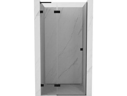 Mexen Lunar L Otočné ľavé sprchové dvere 80 cm, transparentné, čierne - 834L-080-000-70-00-L