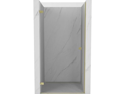 Mexen Lunar-B ľavé otočné sprchové dvere 70 cm, transparentné, zlaté - 832-070-000-50-00-L