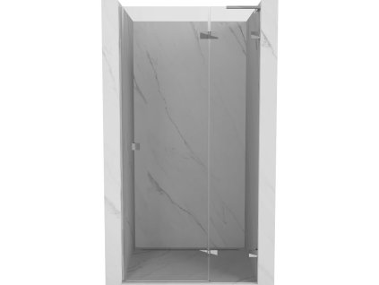 Mexen Lunar L sklápacie pravé sprchové dvere 70 cm, transparentné, chróm - 834L-070-000-01-00-P