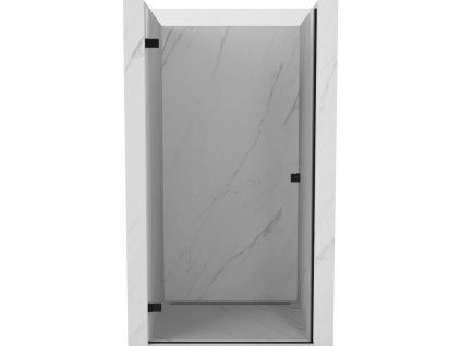 Mexen Lunar-B Otočné ľavé sprchové dvere 90 cm, transparentné, čierne - 832-090-000-70-00-L