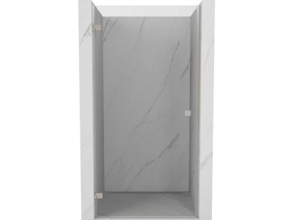Mexen Lunar-B Otočné ľavé sprchové dvere 60 cm, transparentné, brúsený nikel - 832-060-000-97-00-L