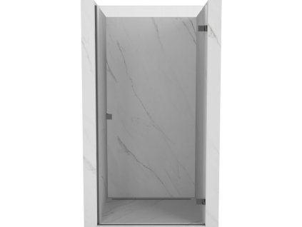Mexen Lunar-B výklopné pravé sprchové dvere 85 cm, priehľadné, pištoľovo sivá kartáčovaná - 832-085-000-66-00-P