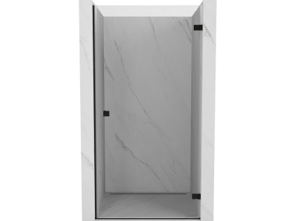 Mexen Lunar-B pravé otočné sprchové dvere 70 cm, transparentné, čierne - 832-070-000-70-00-P