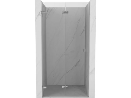 Mexen Lunar-F skladacie ľavé sprchové dvere 80 cm, priehľadné, chróm - 836-080-000-01-00-L