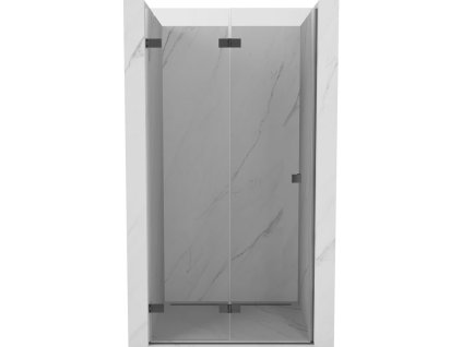 Mexen Lunar-F skladacie ľavé sprchové dvere 95 cm, transparentné, pištoľový kov - 836-095-000-95-00-L