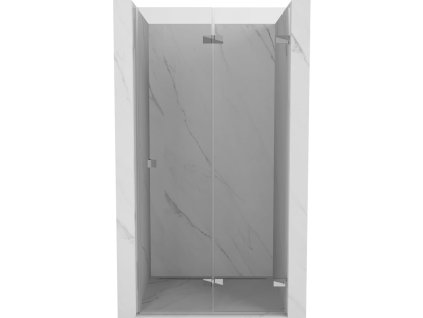 Mexen Lunar-F pravé sklápacie sprchové dvere 90 cm, transparentné, chróm - 836-090-000-01-00-P