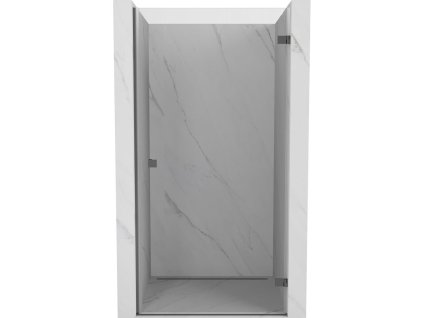 Mexen Lunar-B Otočné pravé sprchové dvere 80 cm, transparentné, pištoľový kov - 832-080-000-95-00-P