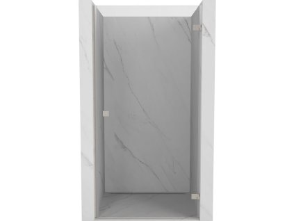 Mexen Lunar-B výklopné pravé sprchové dvere 85 cm, transparentné, brúsený nikel - 832-085-000-97-00-P