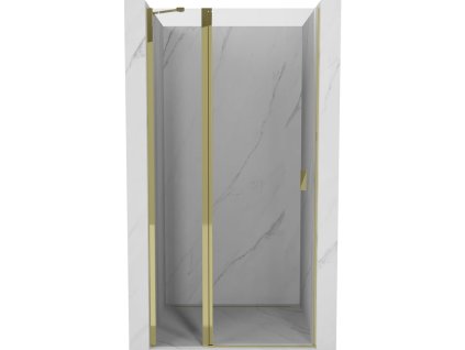 Mexen Mist výklopné sprchové dvere 90 cm, transparentné, zlaté - 8A4-090-000-50-00