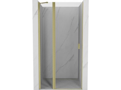 Mexen Mist výklopné sprchové dvere 75 cm, transparentné, brúsené zlaté - 8A4-075-000-55-00