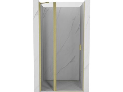 Mexen Mist výklopné sprchové dvere 85 cm, transparentné, brúsené zlaté - 8A4-085-000-55-00