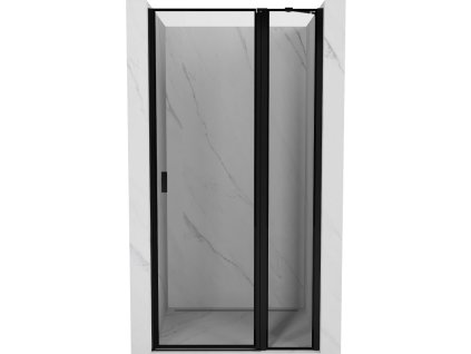 Mexen Mist pravé otočné sprchové dvere 105 cm, čierny rám - 8A4-105-000-70-70-P