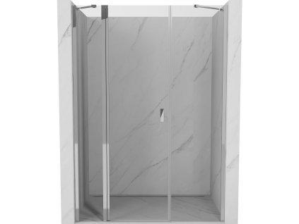 Mexen Mist výklopné sprchové dvere 155 cm, transparentné, chróm - 8A4-155-001-01-00
