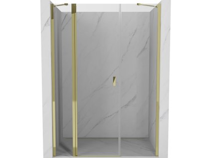 Mexen Mist Otočné sprchové dvere 120 cm, transparentné, zlaté - 8A4-120-001-50-00