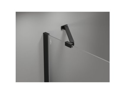 Mexen Mist pravé otočné sprchové dvere 125 cm, čierna mriežka - 8A4-125-001-70-77-P