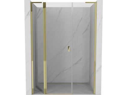 Mexen Mist L otočné sprchové dvere 155 cm, transparentné, zlaté - 8A4L-155-001-50-00
