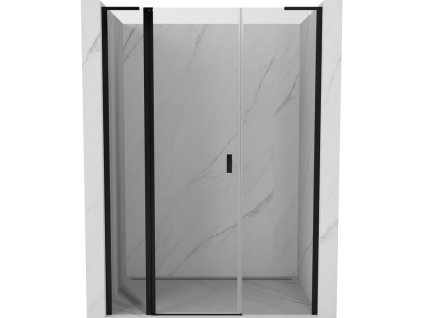 Mexen Mist L Sprchové dvere 135 cm, priehľadné, čierne - 8A4L-135-001-70-00