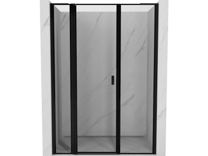 Mexen Mist L výklopné ľavé sprchové dvere 145 cm, čierny rám - 8A4L-145-001-70-70-L