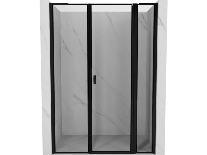 Mexen Mist L pravé sprchové dvere s náklonom 145 cm, čierny rám - 8A4L-145-001-70-70-P