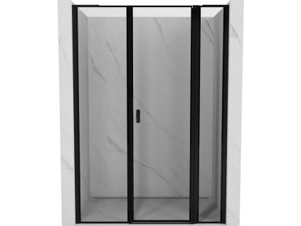 Sprchové dvere Mexen Mist L s pravým sklápaním 160 cm, čierny rám - 8A4L-160-001-70-70-P