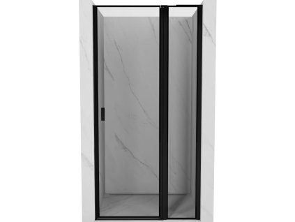 Mexen Mist L pravé sprchové dvere s výklopom 110 cm, čierny rám - 8A4L-110-000-70-70-P