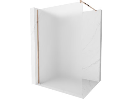 Mexen Kioto sprchová zástena 120 x 200 cm, sklo námraza, 8 mm, ružové zlato - 800-120-101-60-30