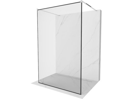 Mexen Kioto sprchová zástena voľne stojaca 110 x 200 cm, priehľadné sklo / čierny rám, 8 mm, chróm - 800-110-002-01-70