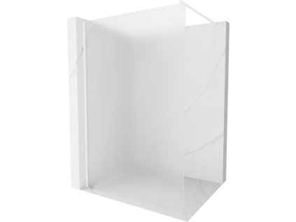 Mexen Kioto sprchová zástena 80 x 200 cm, sklo námraza, 8 mm, biela - 800-080-101-20-30