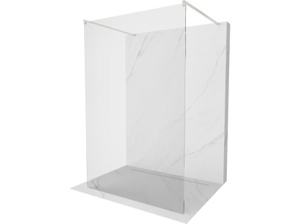 Mexen Kioto voľne stojaca sprchová stena 150 x 200 cm, priehľadná 8 mm, brúsený nikel - 800-150-002-97-00