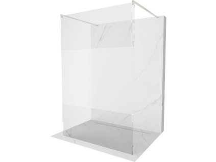 Mexen Kioto voľne stojaca sprchová stena 110 x 200 cm, priehľadná/mrazivá 8 mm, brúsený nikel - 800-110-002-97-35