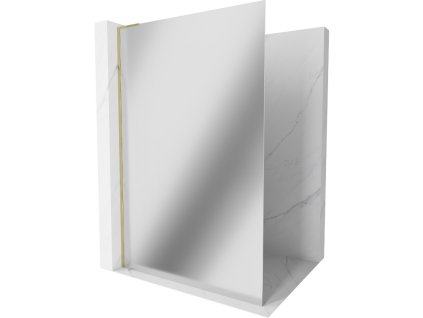 Mexen Kioto L sprchová stena 100 x 200 cm, zrkadlo, zlatá - 800-100-103-50-50