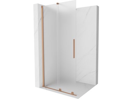 Mexen Velar predlžovacia sprchová stena 75 x 200 cm, 8 mm matná, brúsená meď - 871-075-000-33-65