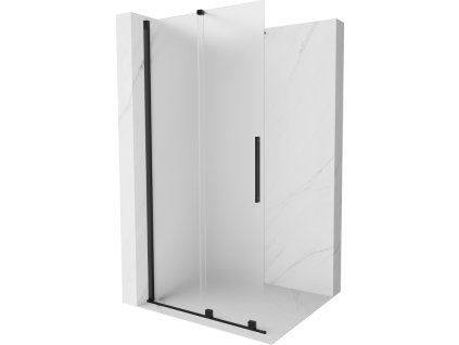 Mexen Velar výsuvná sprchová stena 80 x 200 cm, mráz 8 mm, čierna - 871-080-000-33-70