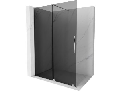 Mexen Velar sprchová stena 150 x 200 cm, grafit 8 mm, chróm - 871-150-000-43-01