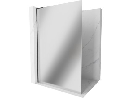 Mexen Kioto L sprchová stena 100 x 200 cm, zrkadlo, čierna - 800-100-103-70-50