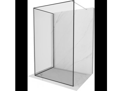 Mexen Kioto sprchová stena 140 x 100 cm, čierny dizajn, chróm - 800-140-212-01-70-100