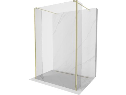 Mexen Kioto voľne stojaca sprchová stena 160 x 30 x 30 cm, transparentná, zlatá - 800-160-030-222-50-00-030