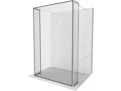 Mexen Kioto voľne stojaca sprchová stena 110 x 30 x 30 cm, čierny dizajn, chróm - 800-110-030-222-01-70-030