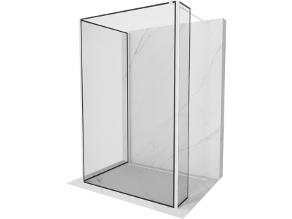 Mexen Kyoto sprchová stena 140 x 120 x 40 cm, čierny vzor, biela - 800-140-120-221-20-70-040